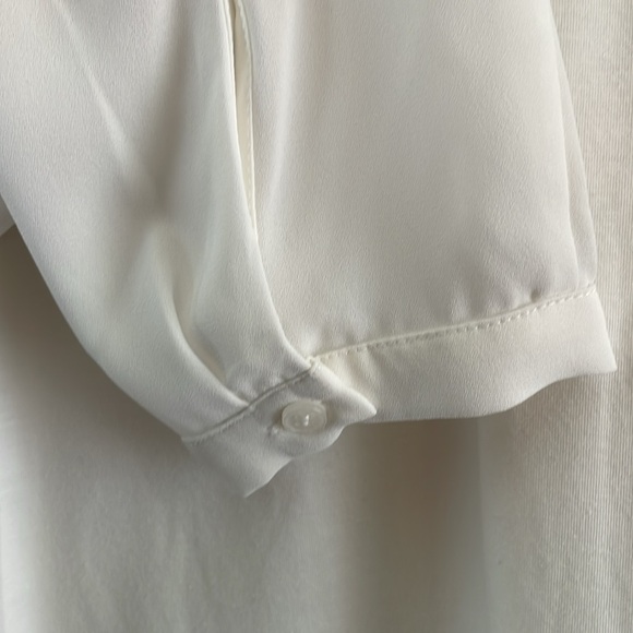 LYSSE New York women’s blouse knit and sheer | ivory | size medium - Picture 6 of 9